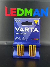 Батарейка VARTA LONGLIFE ААА LR03-4BL (40)